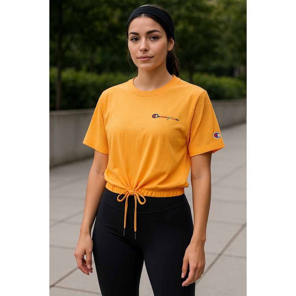 Champion‎ Campus Drawstring T-shirt Top Women's XL Athleisure Sporty Activewear